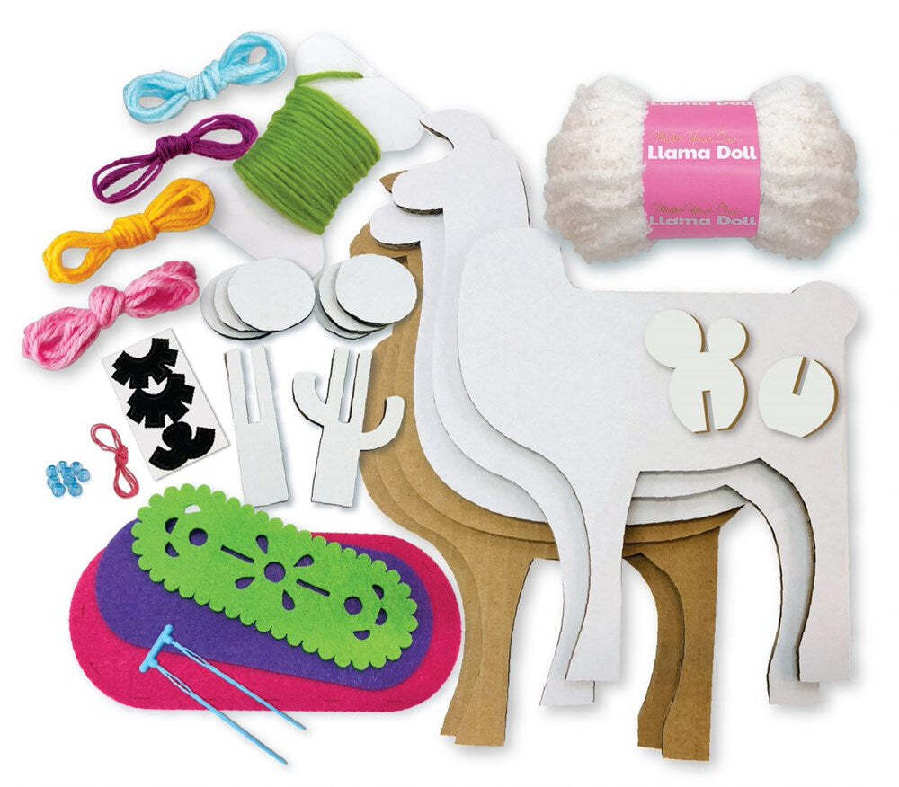 4M KidzMaker Make Your Own 24cm DIY Llama Doll Kids/Children Art Activity 5y+ — image 2
