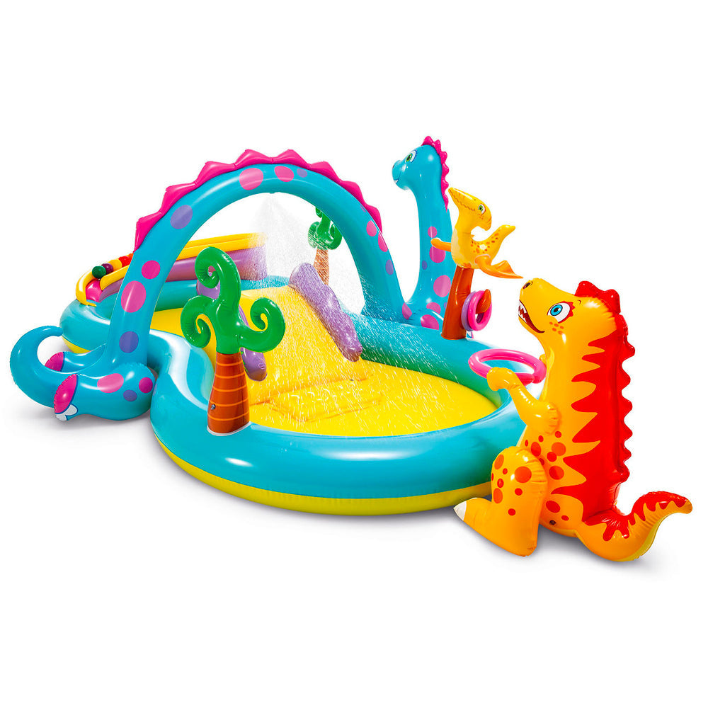 Intex 3.02m x 2.29m Dinoland Kids/Children Pool Water Game Playing Slide Centre