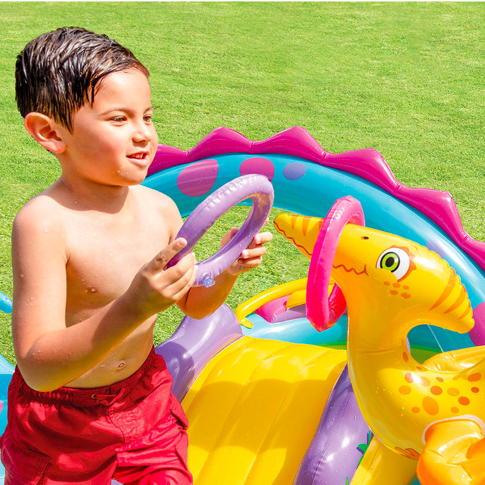 Intex 3.02m x 2.29m Dinoland Kids/Children Pool Water Game Playing Slide Centre — image 5