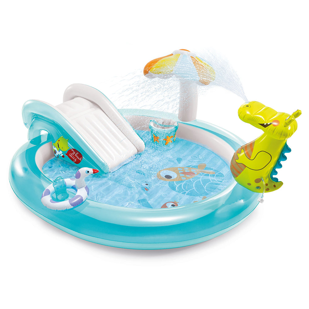 Intex 2.01m x 1.70m Gator Play Centre - Inflatable Kid Pool - 158L 11Ga Vinyl