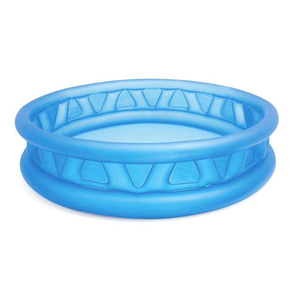 Intex 1.88m x 46cm Soft Side Kids Pool 792L Stable Construction Drain Plug