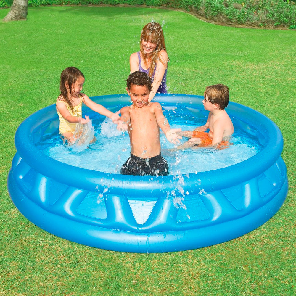Intex 1.88m x 46cm Soft Side Kids Pool 792L Stable Construction Drain Plug — image 2