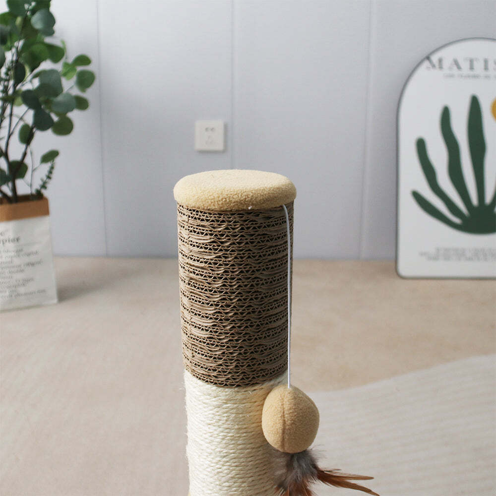 Catio Sisal Pet Cat Scratching Post Furniture Scratcher w/ Hanging Play Toy — image 6