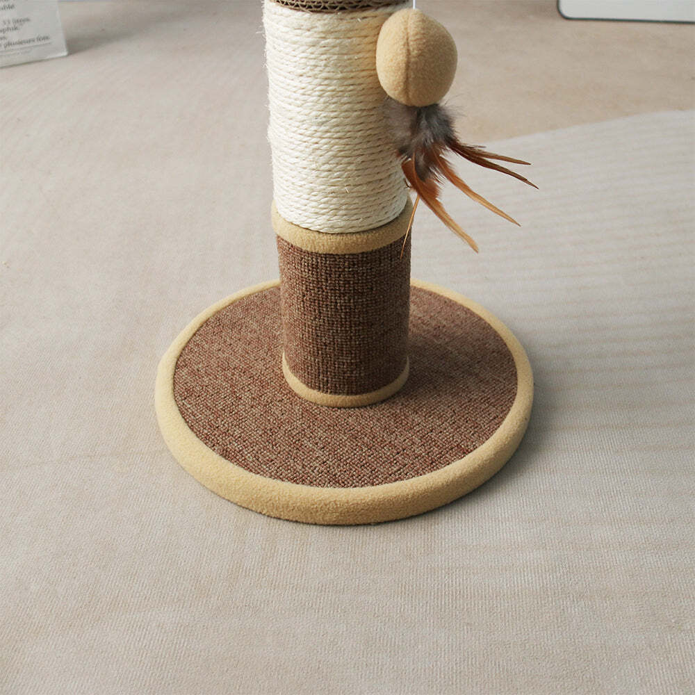 Catio Sisal Pet Cat Scratching Post Furniture Scratcher w/ Hanging Play Toy — image 7