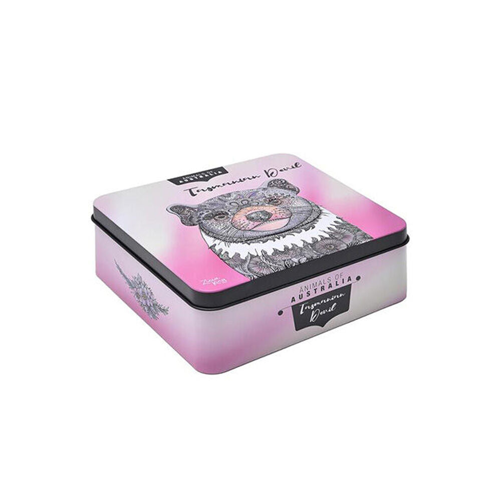 Banksia Red 150g Tasmanian Devil Decorative Tin w/Butter Finger Biscuits