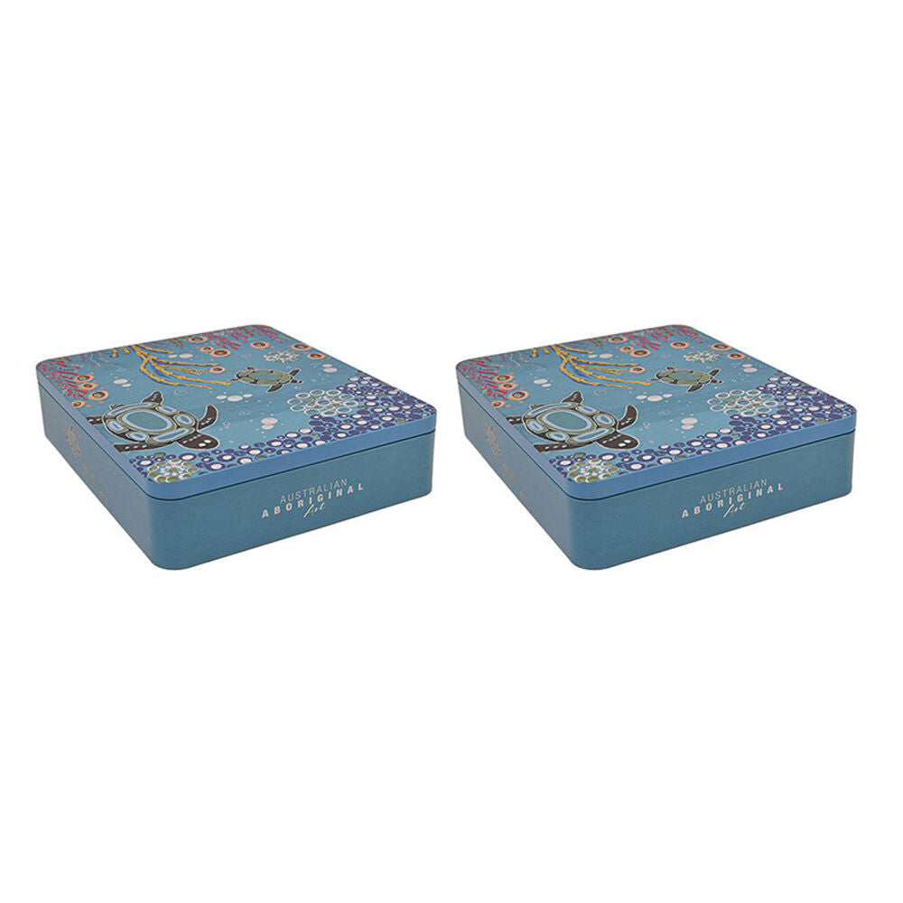 Banksia Red Decorative Tin Aboriginal Turtle w/Handmade Caramel Fudge 200g (2 Pack)