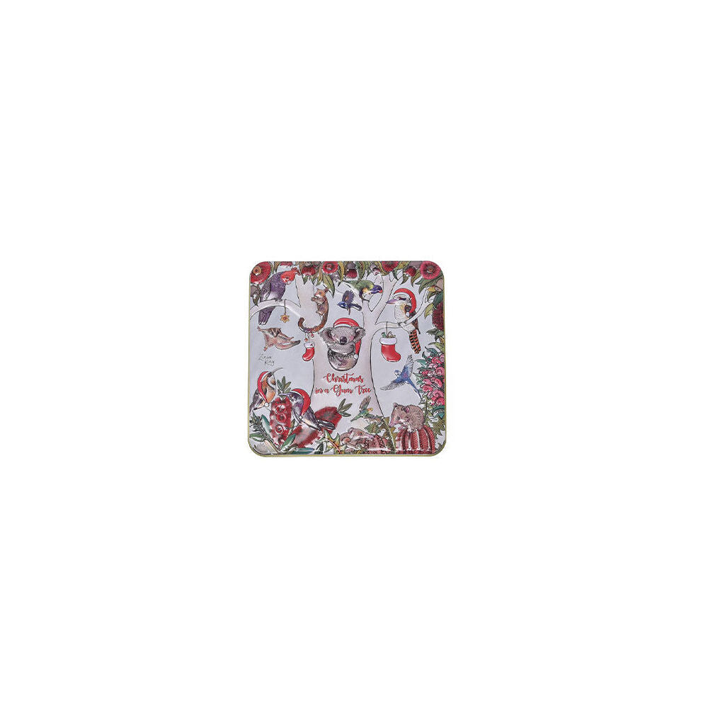 Banksia Red 200g Christmas in a Gum Tree Festive Tin w/Handmade Caramel Fudge — image 2
