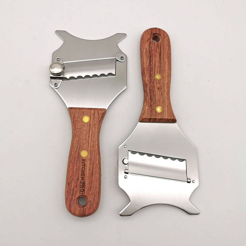 Kitchen Pro Truffle Shaver w/Acacia Wood Handle Adjustable Blade Accessory (2 Pack) — image 4