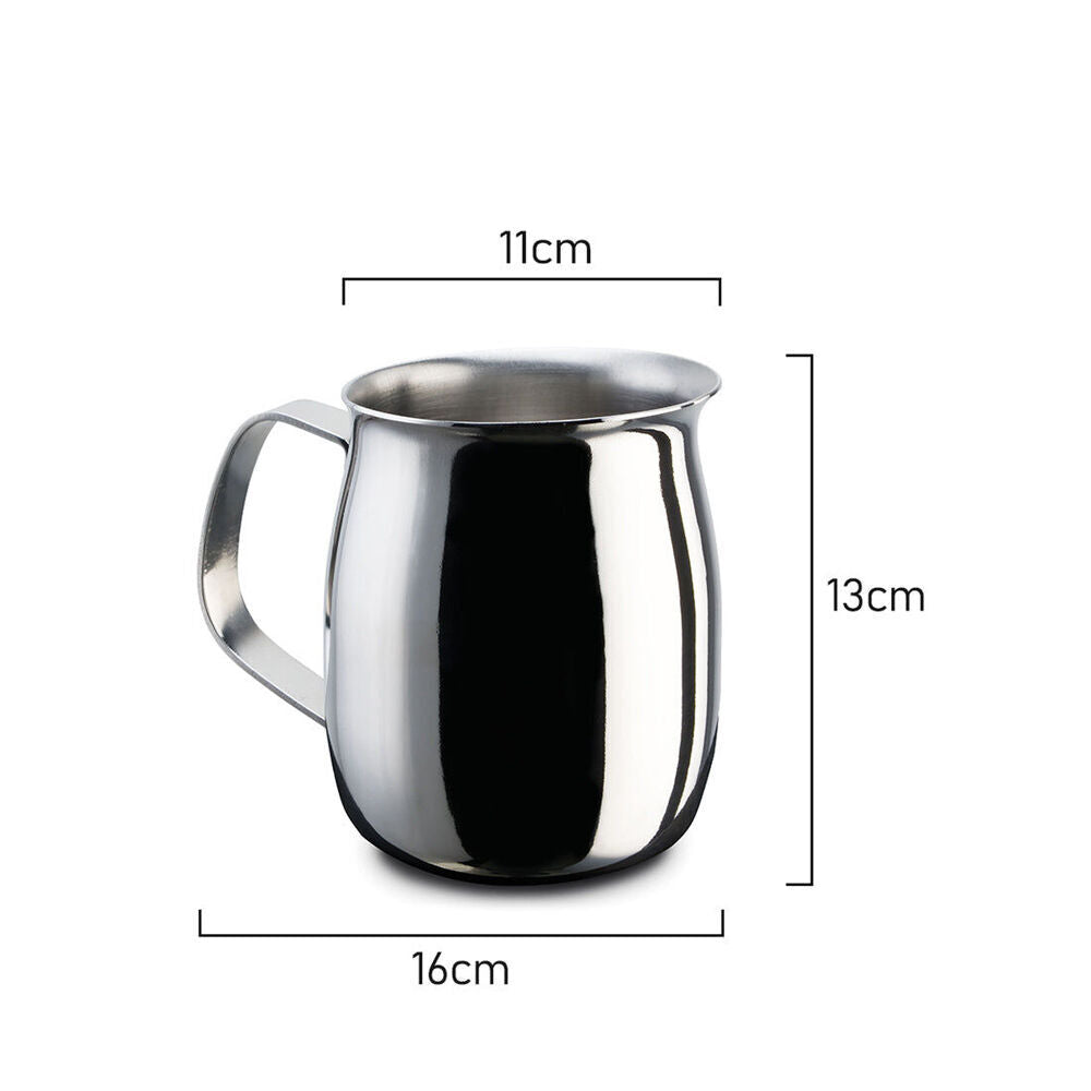 Pezzetti 9 Cup Milk Pot Stainless Steel Frothing/Serving Coffee Accessory (2 Pack) — image 3