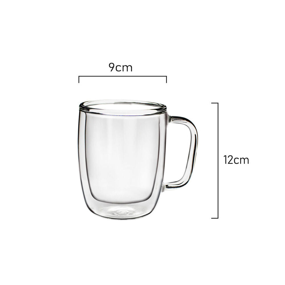 Coffee Culture Millie Double Wall Insulated Glass Mug Set Hot/Cold 475ml (2 Pieces) — image 2