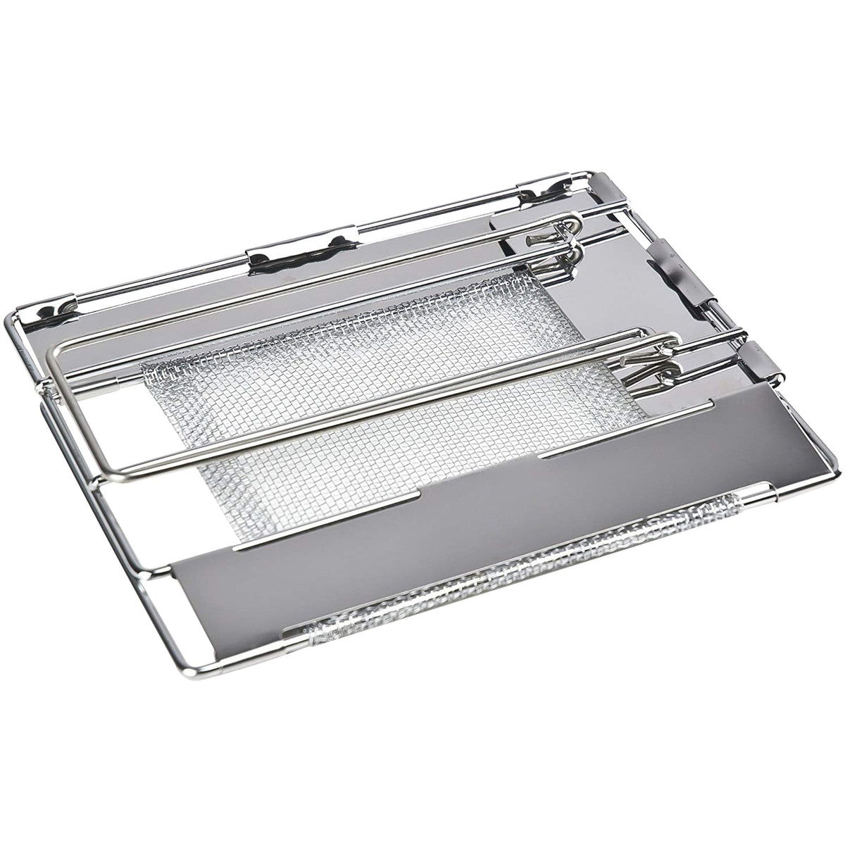 Wildtrak 29cm Stainless Steel Folding Gauze Toaster Camping Cookware Silver — image 2