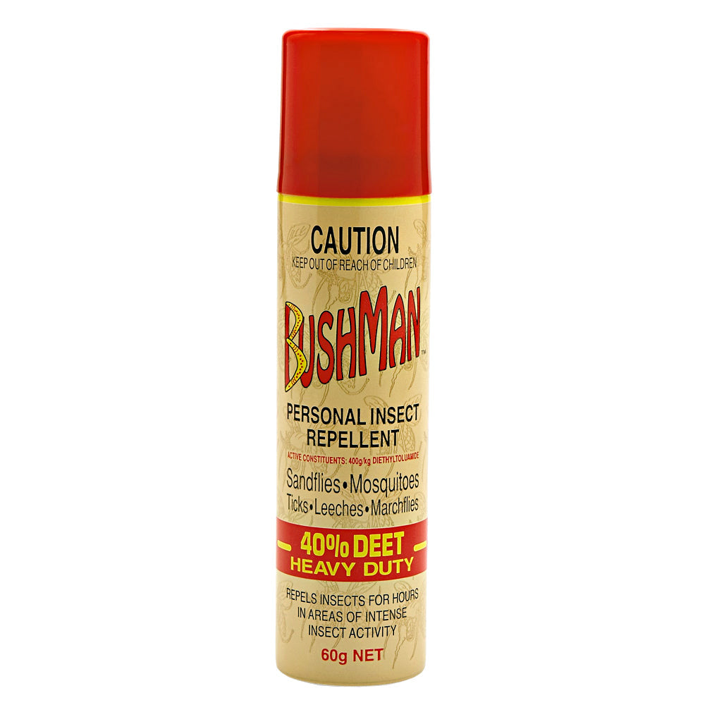 Bushman Ultra 60g Aerosol Spray Personal Insect/Mosquitoes Repellant BU60A Red