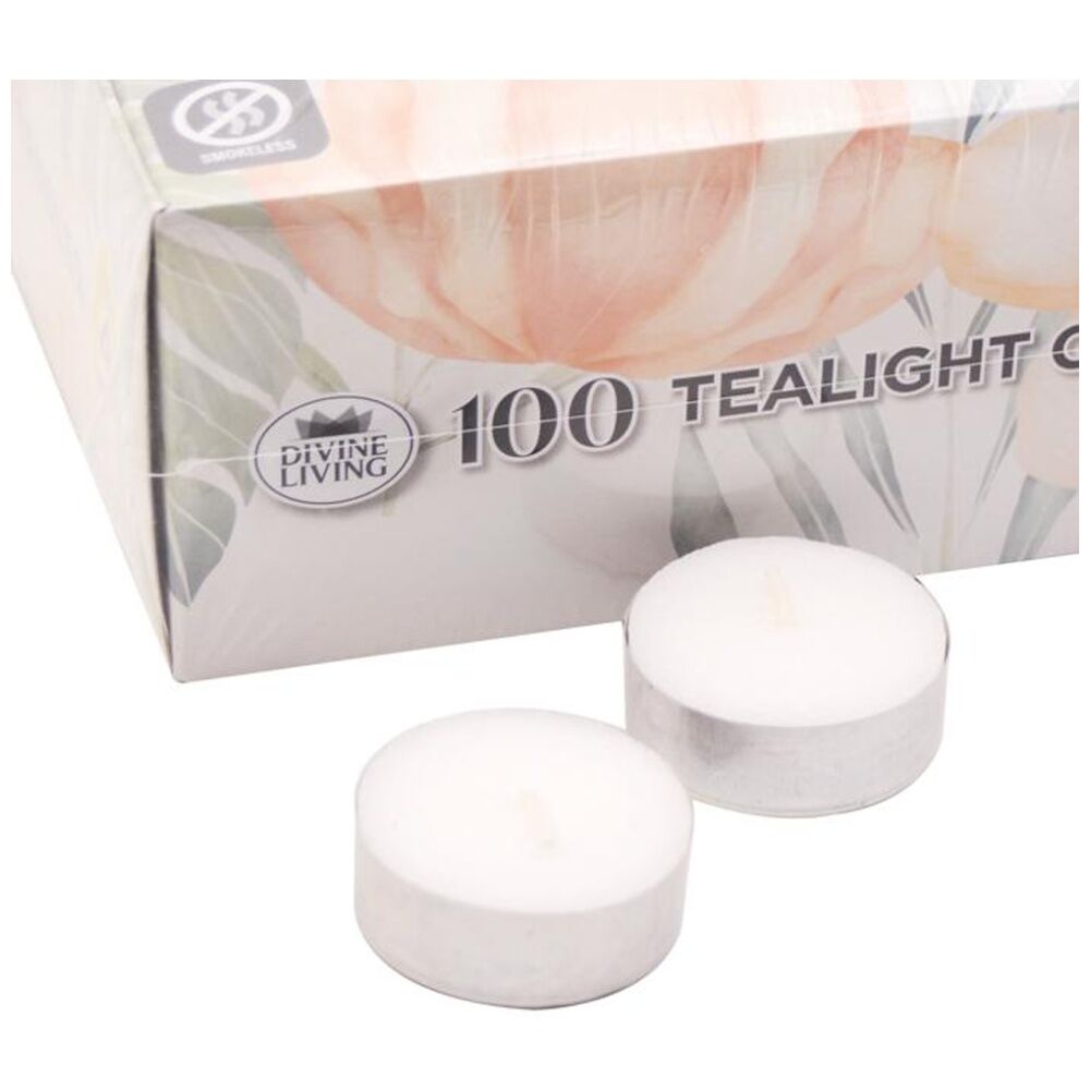 Divine Living 100pc Divine Living Unscented Tealights Candles 4 Hours Burn Time 18.8x18.8cm (2 Pack) — image 5