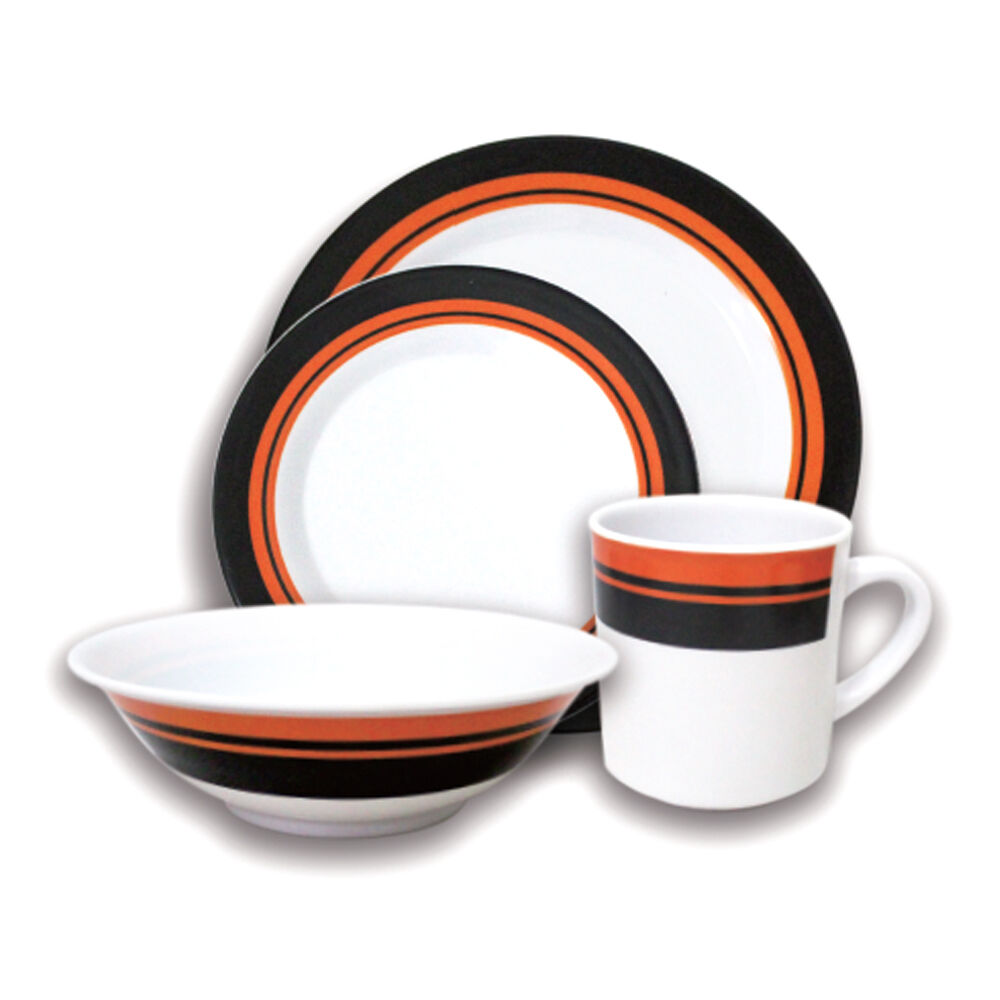 Wildtrak Melamine Outdoor Picnic/Camping Food Plate/Bowl/Coffee Mug Set (16 Pieces) — image 2