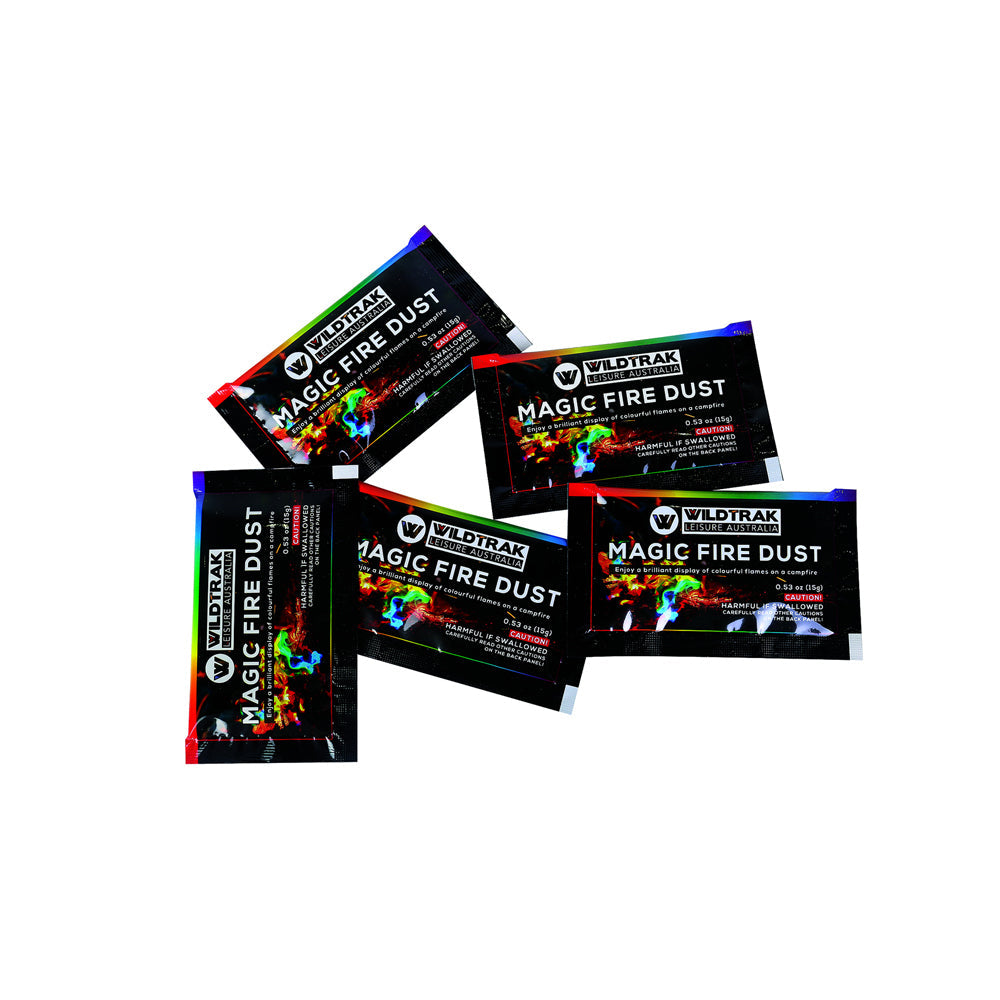 Wildtrak 5PK Wildtrak 15g Magic Colour Changing Camping Fire Flame Colourful Campfire (2 Pack) — image 3
