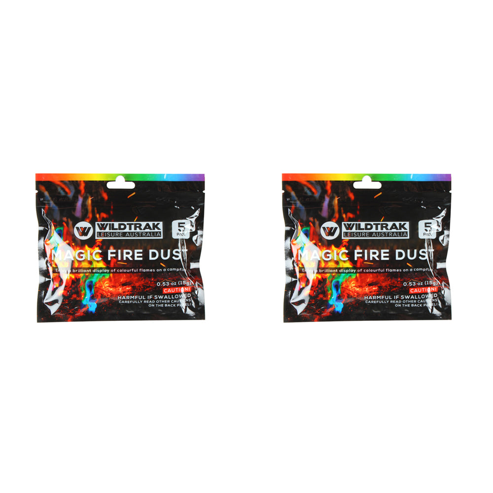 Wildtrak 5PK Wildtrak 15g Magic Colour Changing Camping Fire Flame Colourful Campfire (2 Pack)