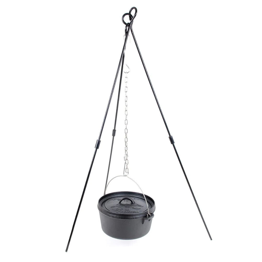 Wildtrak 90cm Steel Adjustable Camping Tripod Stand For Camp Oven Pot Cookware