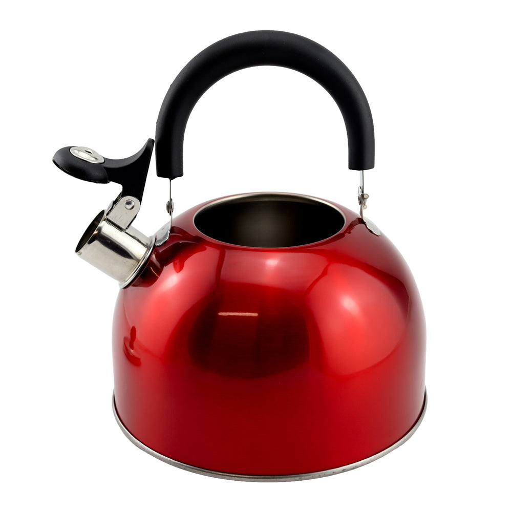 Wildtrak 2.5L Whistling Kettle Outdoor Picnic/Camping Hot Drink Water Boiler Red — image 2