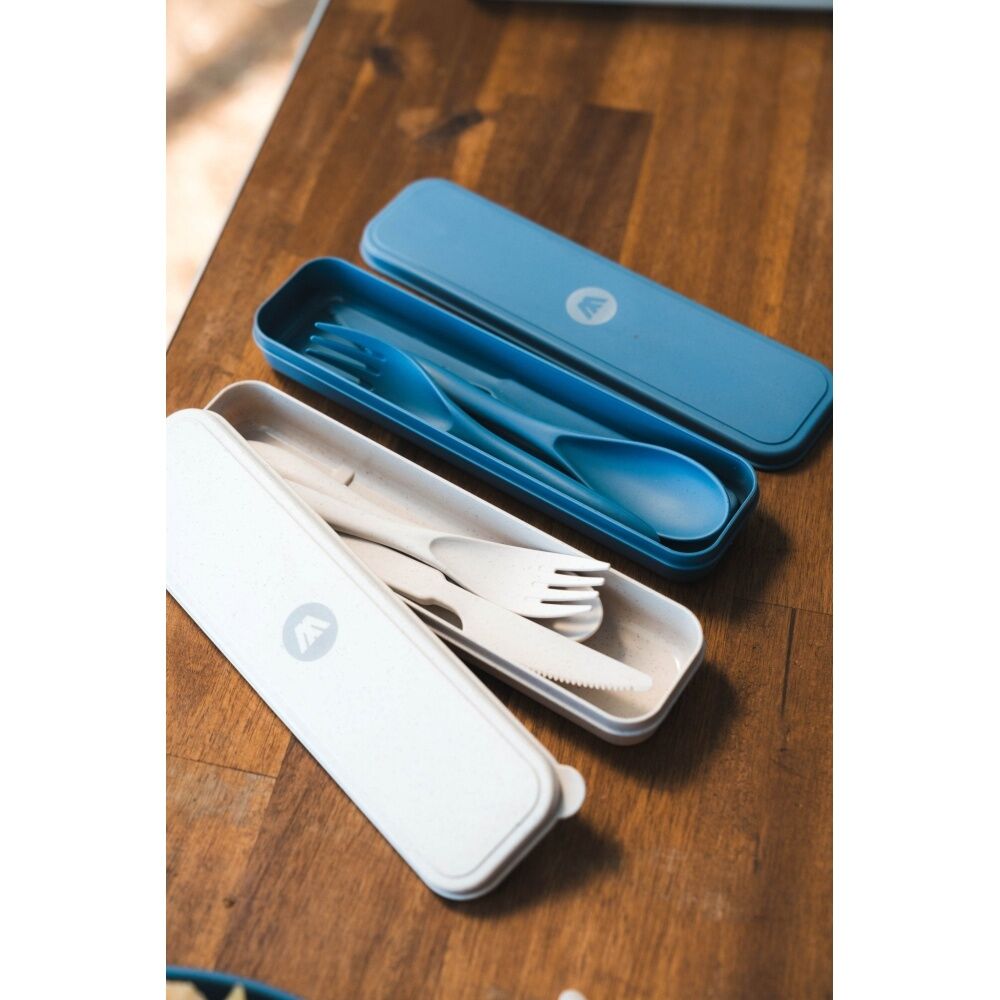 Wildtrak Wheat Straw Tableware Set 6 Pack 4 Piece Camping Biodegradable