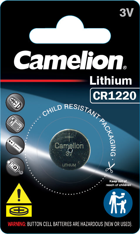 Camelion Lithium 1220 Button Cell 3V Batteries For Calculator/Watch/Car Keys