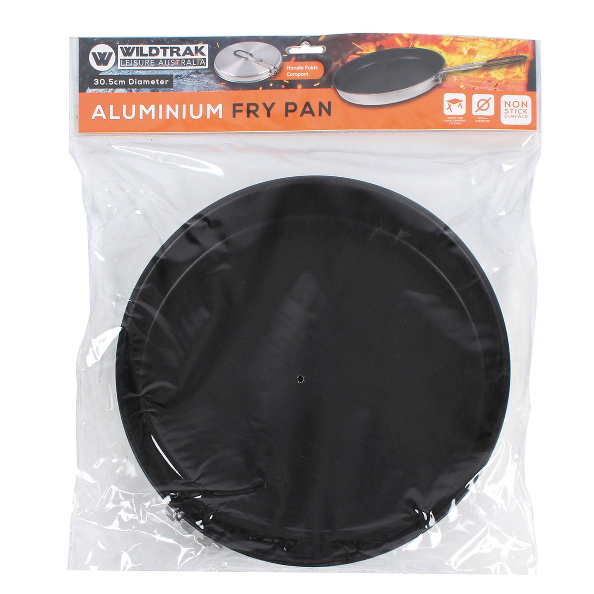 Wildtrak Aluminium 30.5cm Non-Stick Frying Pan Camping Outdoor Cookware Black — image 2