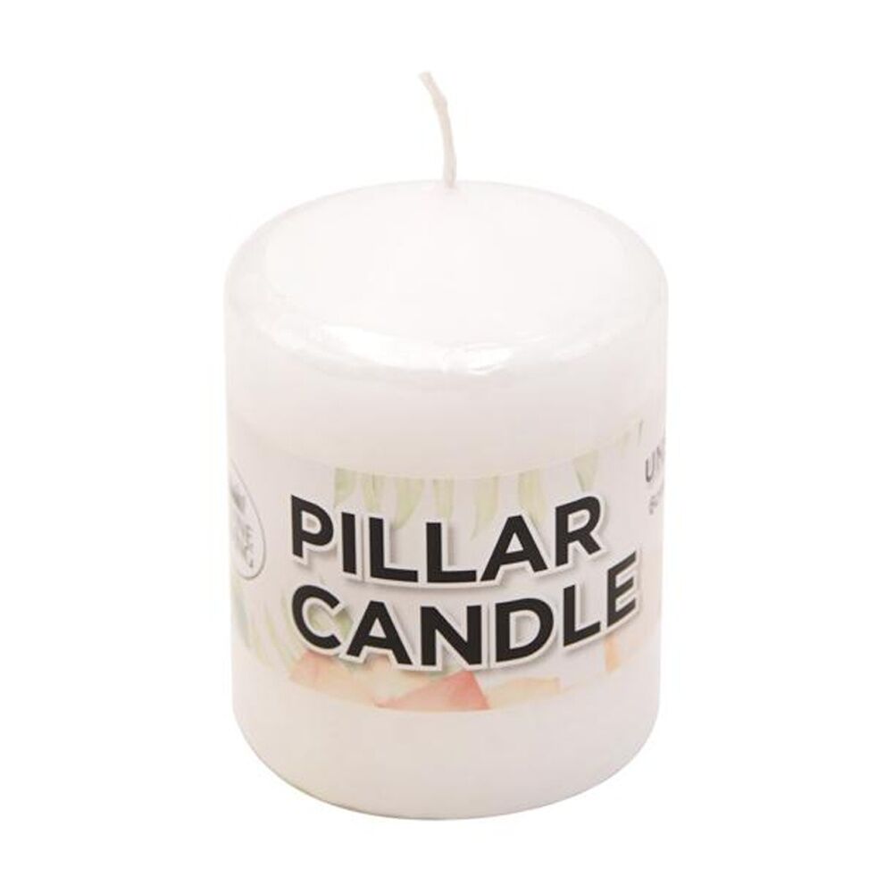 Divine Living 6x8cm White Wax Pillar Church Decorative Candle