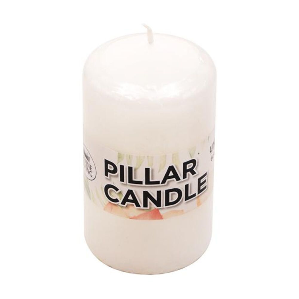 Divine Living 6x13cm White Wax Pillar Church Decorative Candle