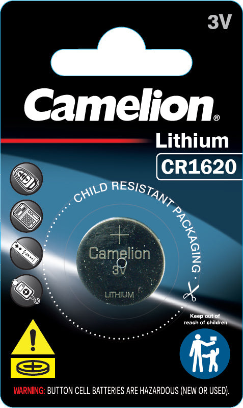 Camelion Lithium 1620 Button Cell 3V Batteries For Calculator/Watch/Car Keys