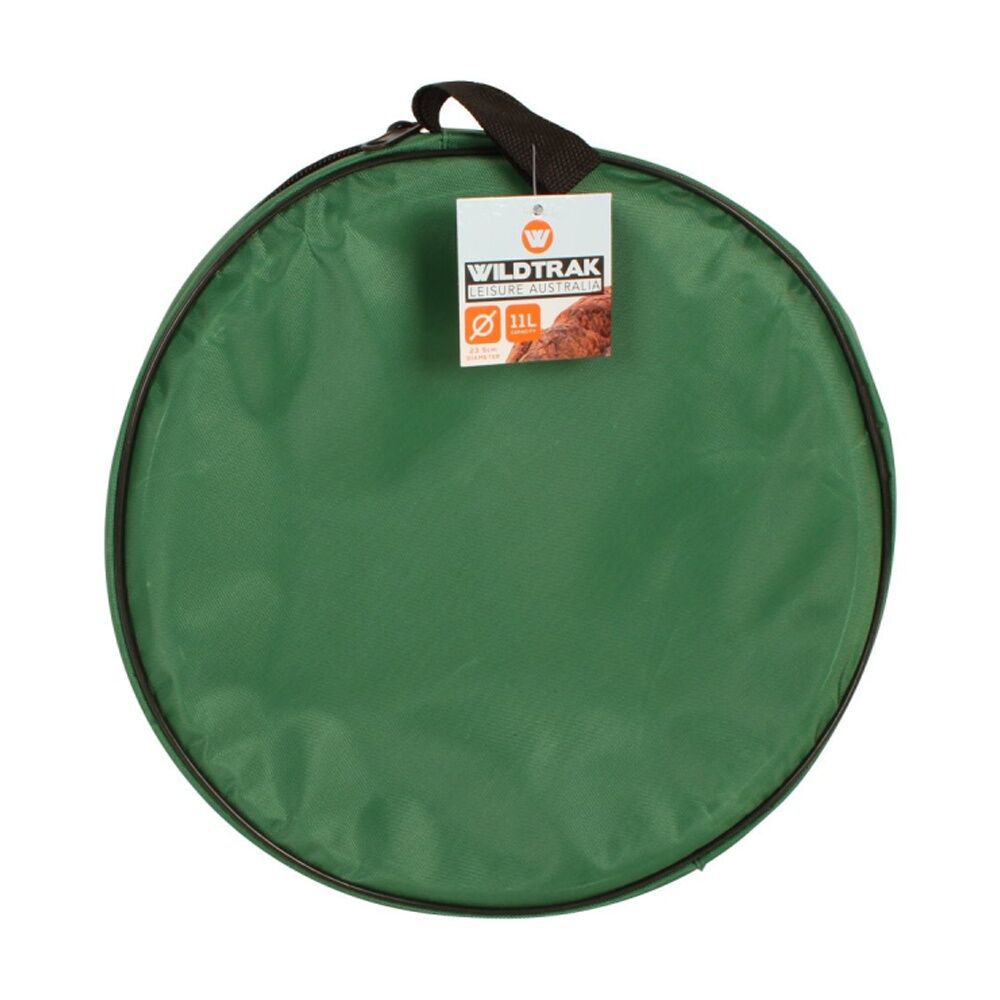 Wildtrak Camping Collapsible Round 11L Bucket Storage w/ Carry Handle Green — image 3
