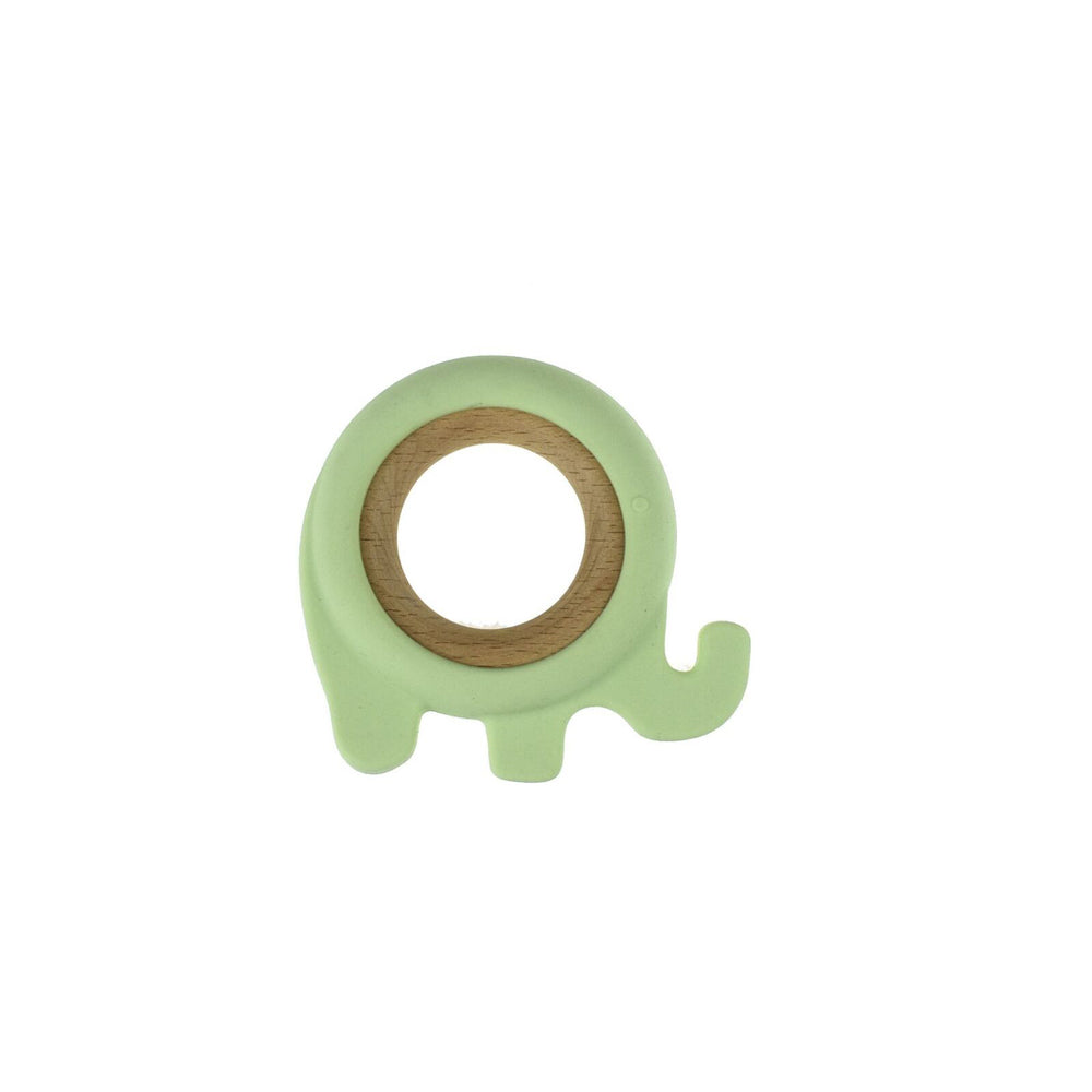 Koala Dream Silicone/Wooden Elephant Baby/Toddler Chew Teether Toy Green 4m+ — image 3