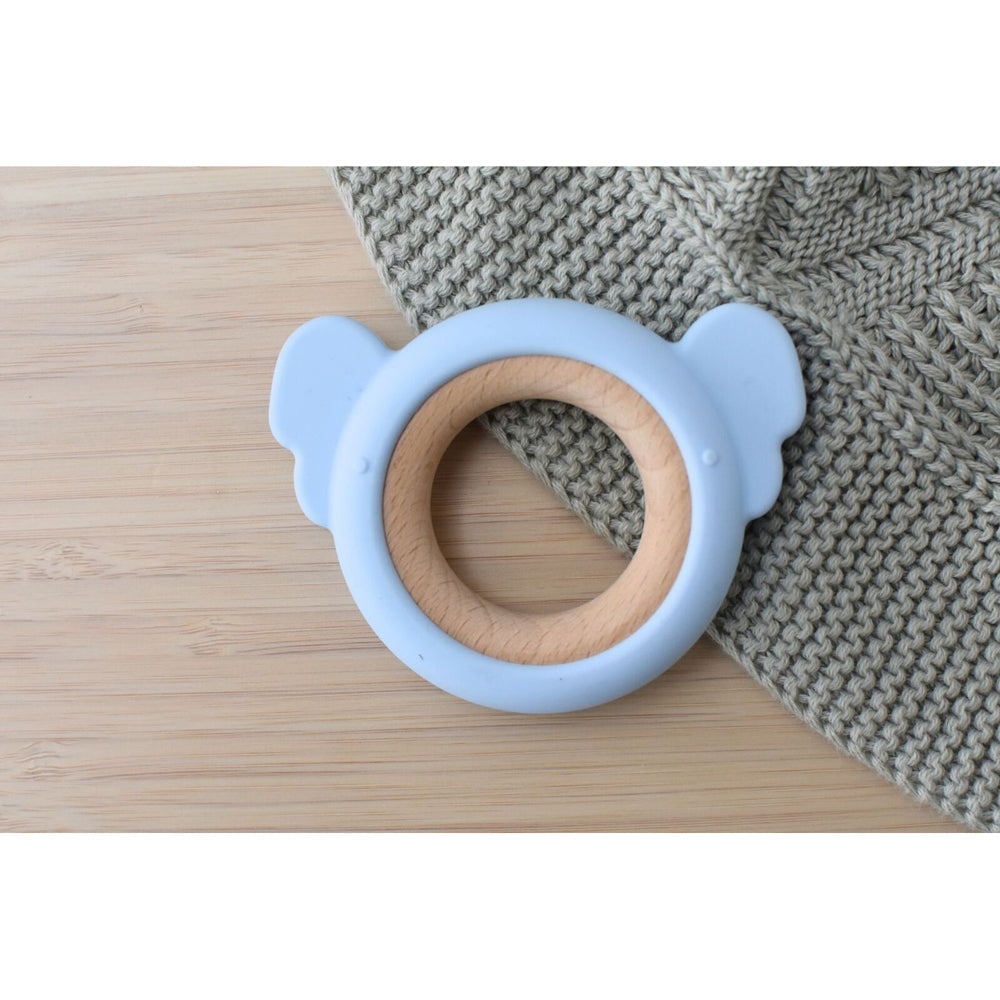 Koala Dream Silicone/Wooden Koala Baby/Toddler Chew Teether Toy Blue 4m+ (2 Pack) — image 5