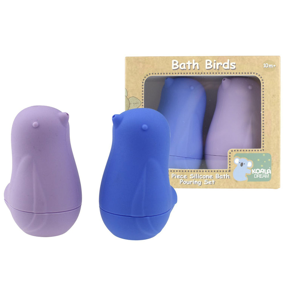 Koala Dream Bath Birds Silicone Pouring Baby/Toddler Toy Set Purple 10m+ (2 Pieces) — image 2