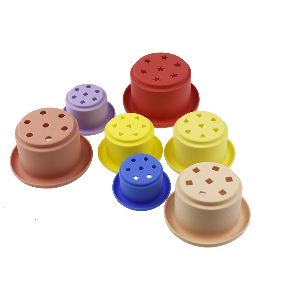 Koala Dream Baby/Toddler Stacking Cups Play Toys Silicone Set Pink 0m+ (7 Pieces) — image 2