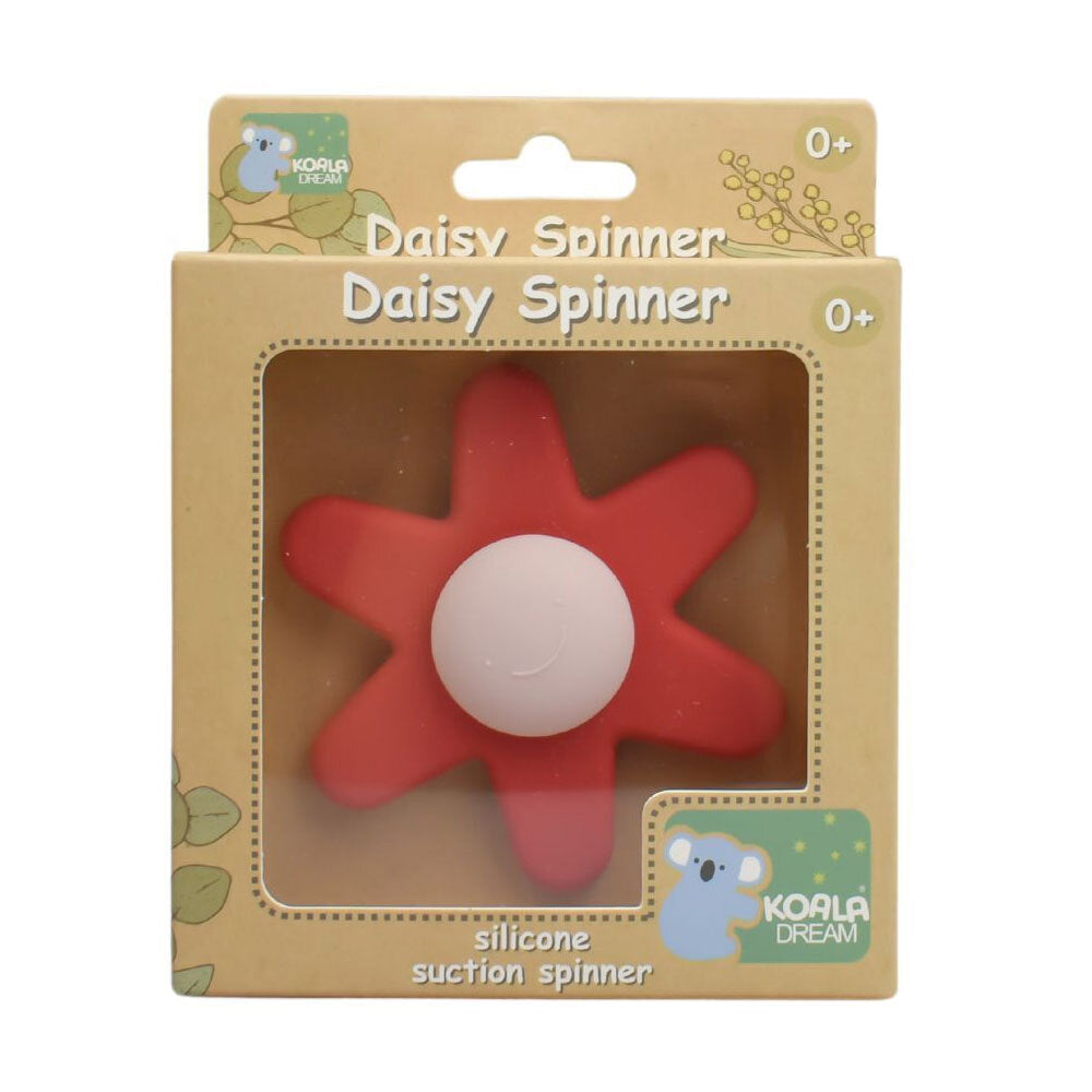 Koala Dream Silicone Suction Daisy Spinner Sensory Childrens Toy Red 0M+ — image 3