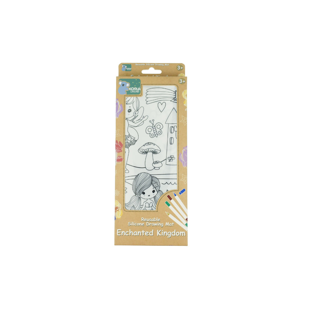 Koala Dream Reusable Silicone Drawing Mat & Markers Enchanted Kingdom 3y+