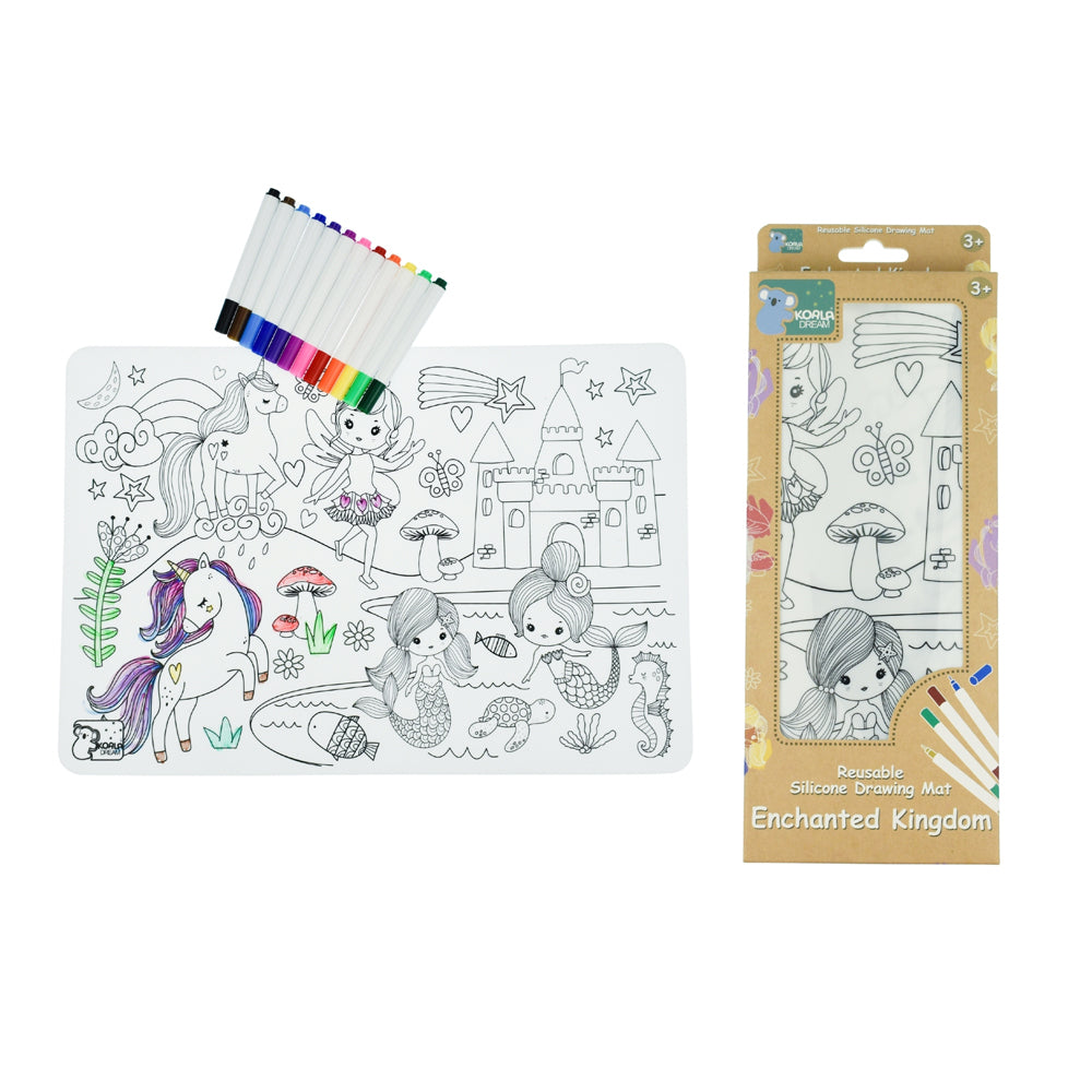Koala Dream Reusable Silicone Drawing Mat & Markers Enchanted Kingdom 3y+ — image 3
