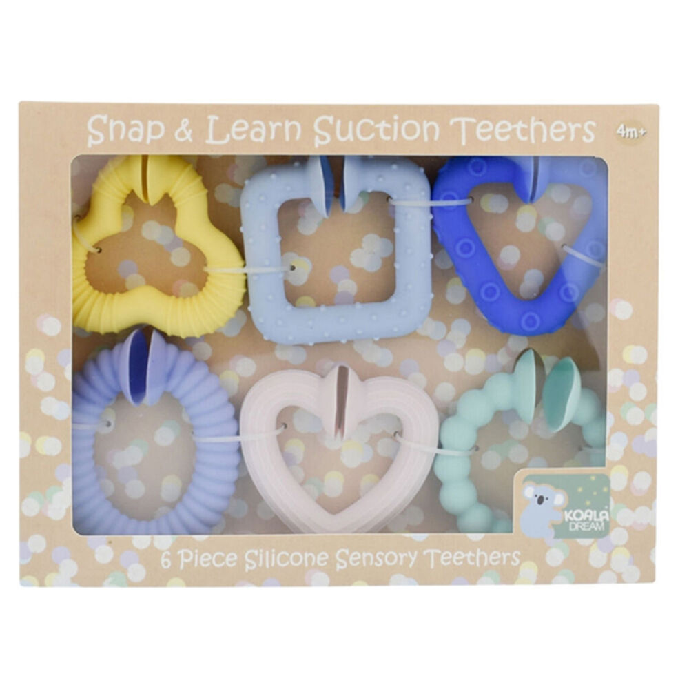 Koala Dream Silicone Baby Snap & Learn Sensory Soothing Gum Teethers 4m+ (2 Pack) — image 2