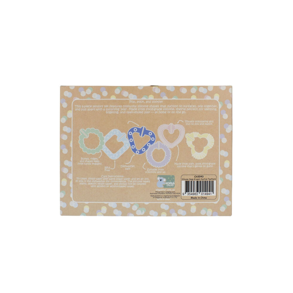 Koala Dream Silicone Baby Snap & Learn Sensory Soothing Gum Teethers 4m+ (2 Pack) — image 7