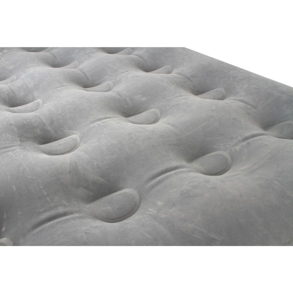 Wildtrak 191x137cm Double Coil Beam Flocked Airbed Camping Outdoor Bedding Grey — image 5