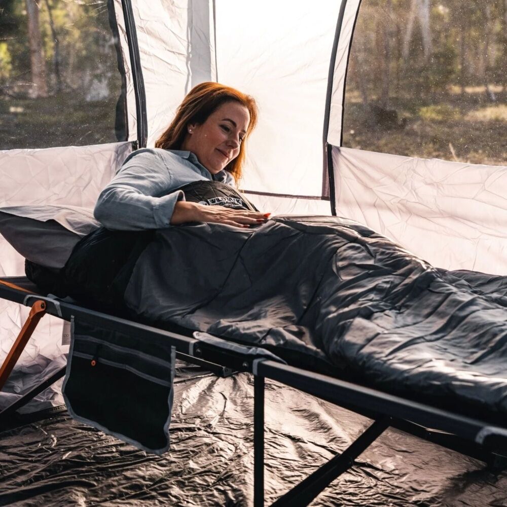 Wildtrak Murray 230x80cm Hooded Jumbo Sleeping Bag Camping/Hiking Sleeper Grey — image 4