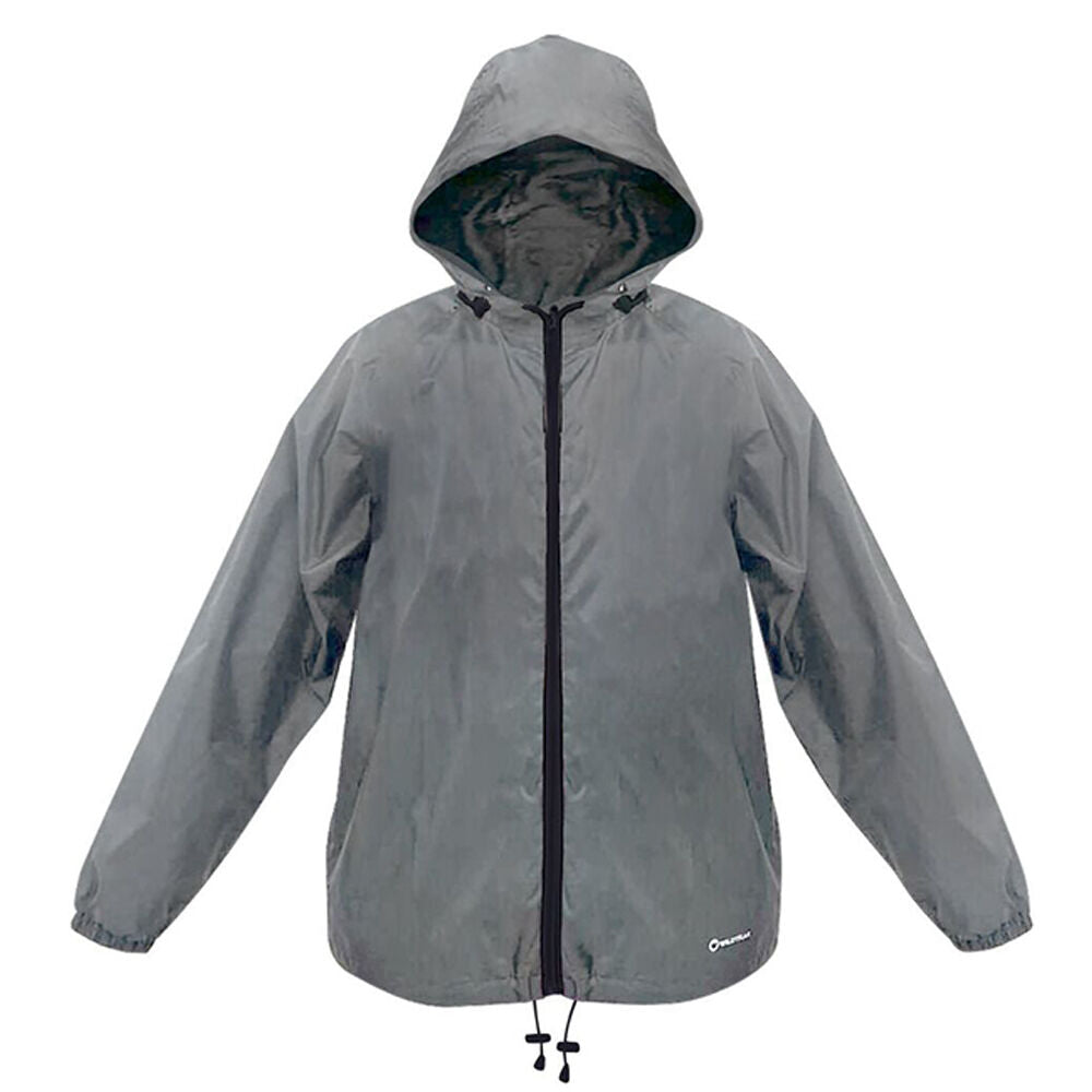 Wildtrak Unisex Stowaway Waterproof Rain Jacket Windproof Grey