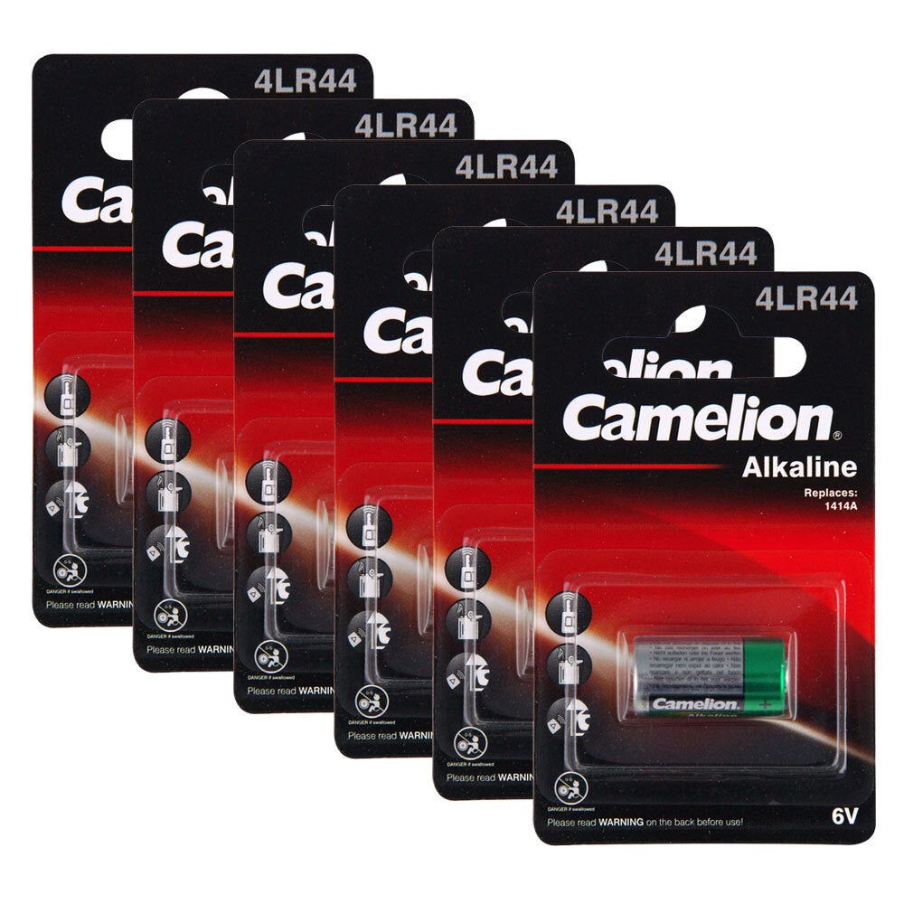 Camelion Alkaline Battery 4LR44/PX28A/V4034 Single (6 Pack)