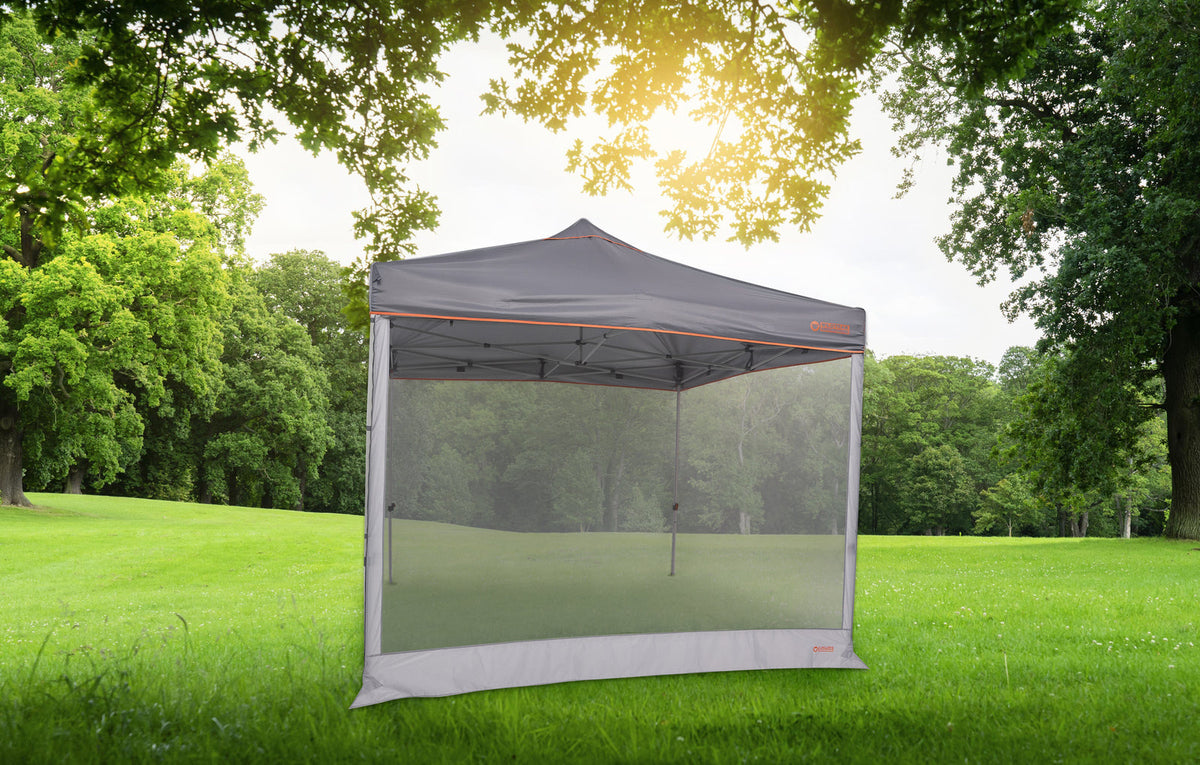 Wildtrak Grey Accessory Cover Mesh Wall 2.4 w/ Zipper For 2.4m Gazebo Camping — image 3