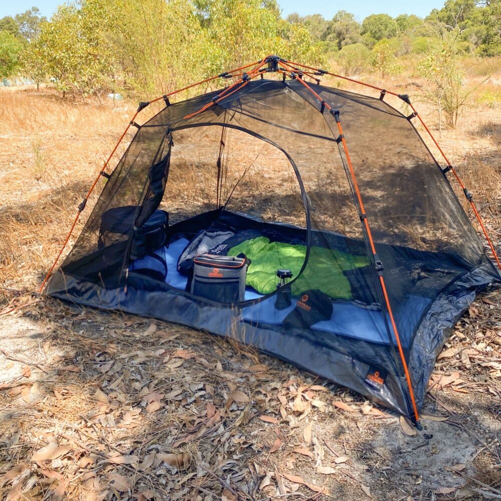 Wildtrak Easy Up 3-Person Mozzie 220cm Dome Camping Tent Outdoor Shelter Black — image 4