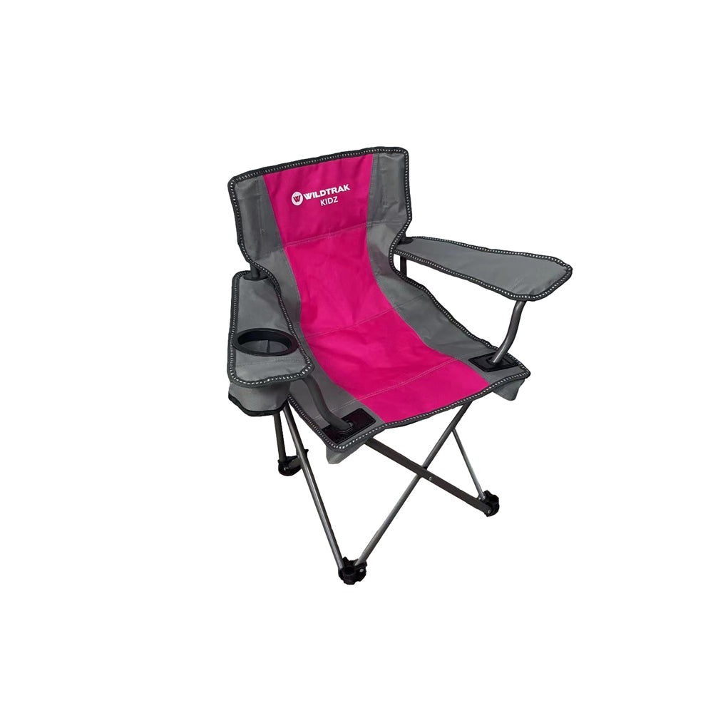 Wildtrak Kidz Camp Chair Pink Outdoor Camping 100Kg Weight Rating 67x60cm