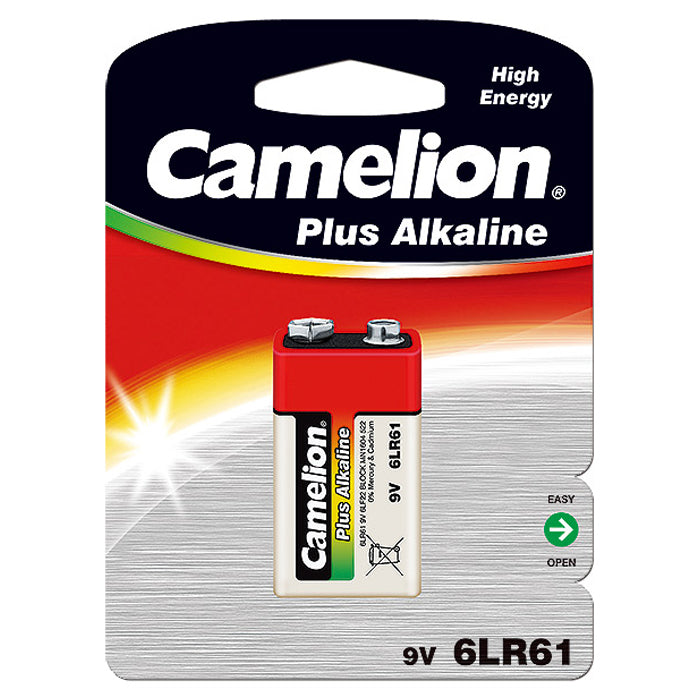 Camelion Plus Alkaline 6LR61 Block 9V Battery Power Cylindrical Long Lasting — image 2