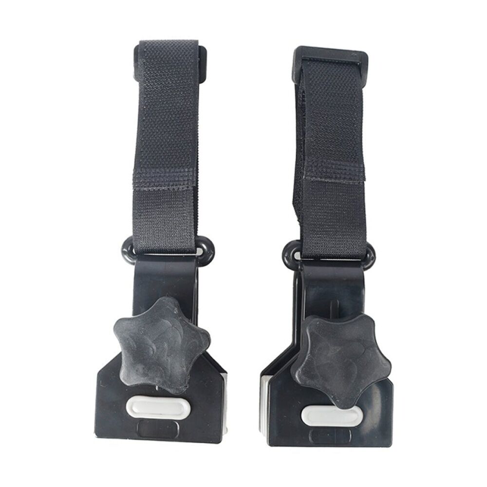 Wildtrak 2pc Wildtrak 5cm Deluxe Caravan Awning Deflapper Strap Camping Accessory BLK (2 Pack)