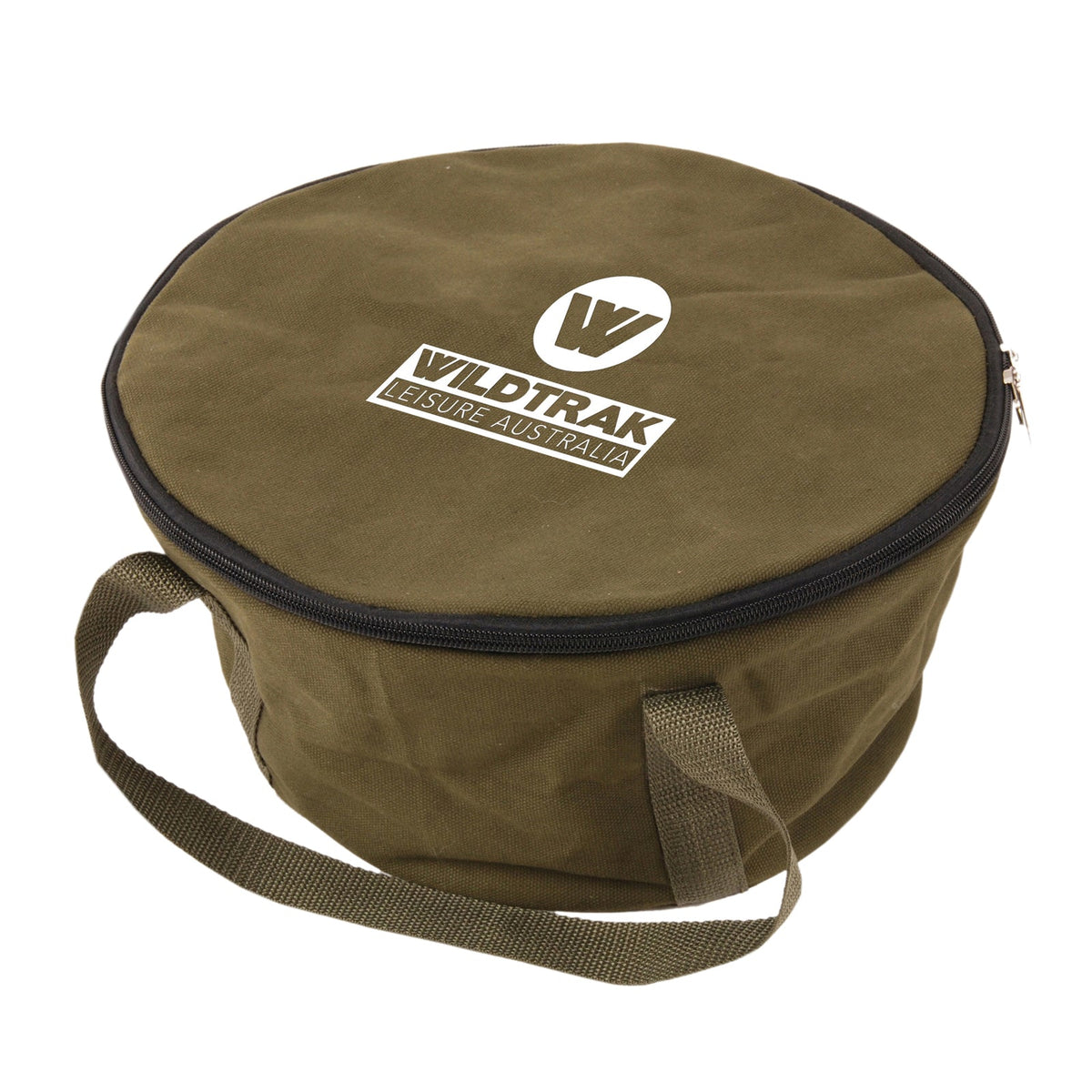 Wildtrak 4.5qt/30cm Canvas Bag Carry Storage Container For Camp Oven Pot Green