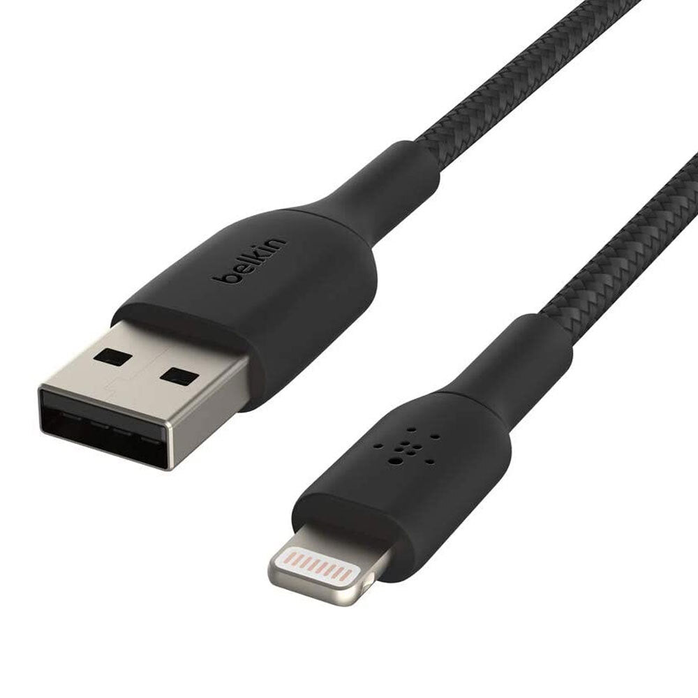 Belkin 1m Braided Lightning MFI-Certified to USB-A Cable for Apple iPhone Black — image 5