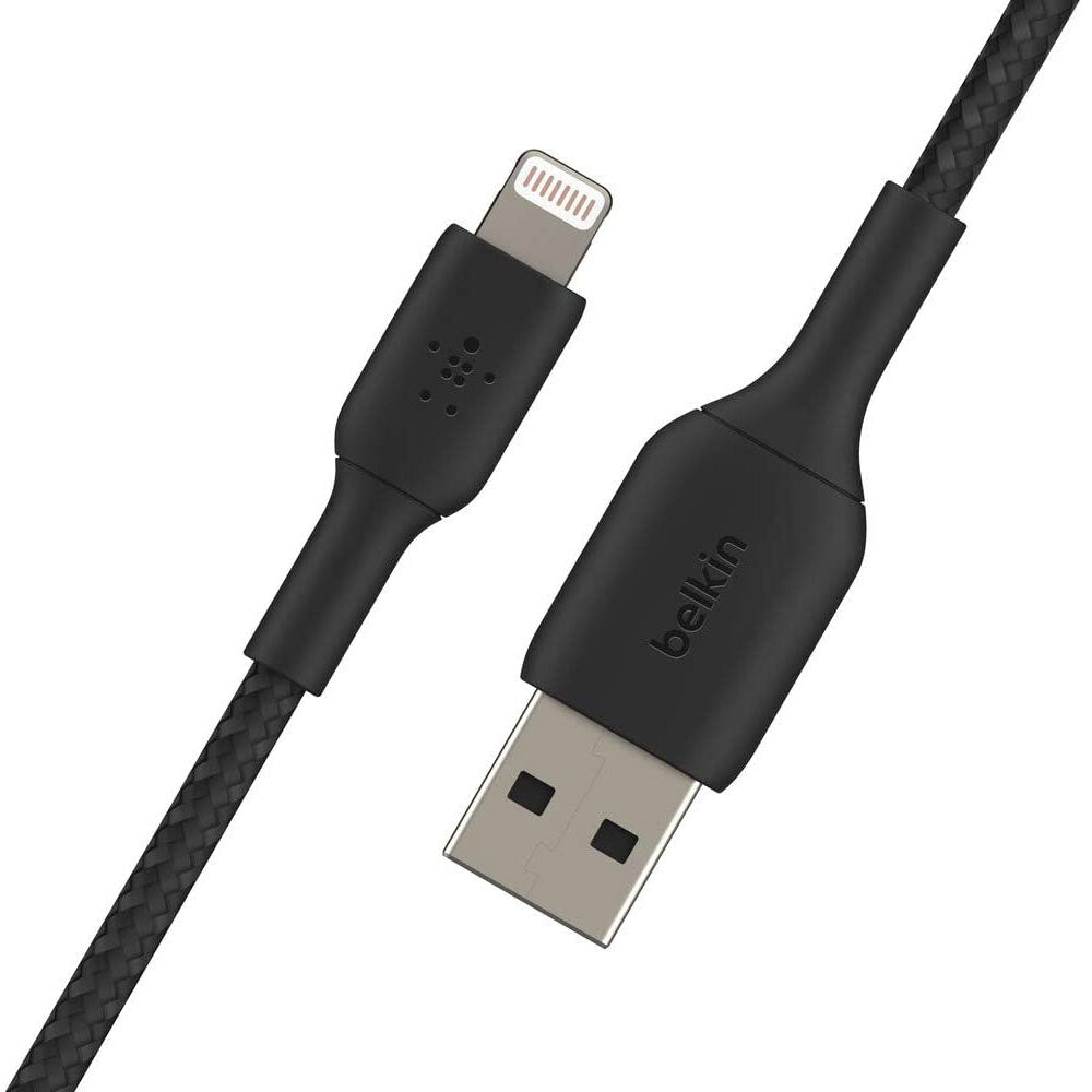 Belkin 1m Braided Lightning MFI-Certified to USB-A Cable for Apple iPhone Black — image 4